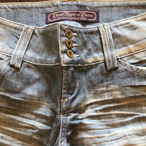 Divine Rights of Denim Envy Low Rise Distressed Wide Leg Jeans Size 29 - Picture 4 of 8